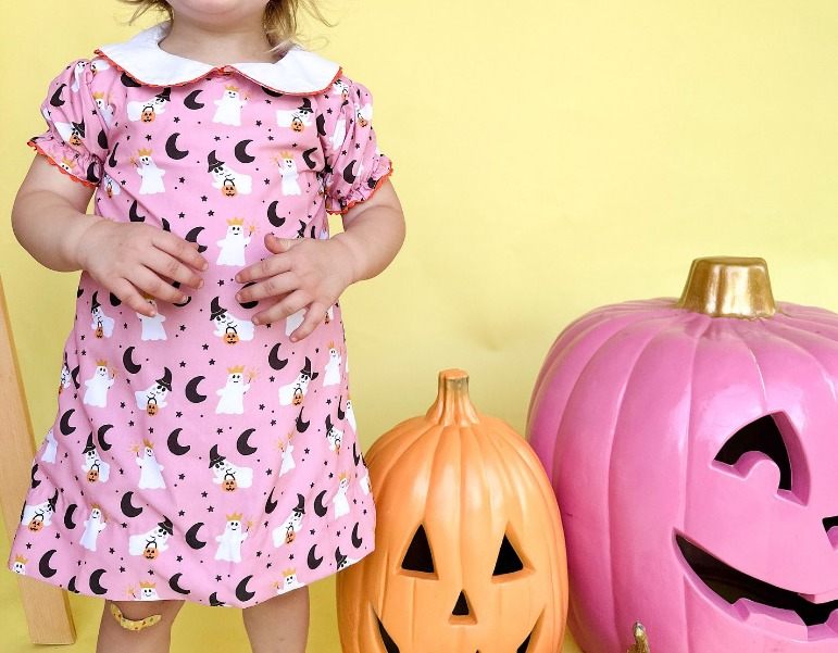 Halloween boo witch GSD1400 girl dress 202409