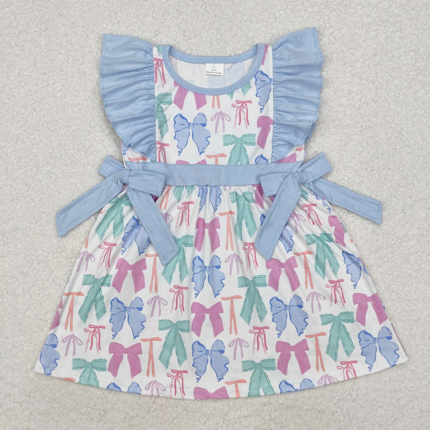 GSD1449 bow girl dress 202411 RTS