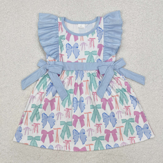 GSD1449 bow girl dress  202411 RTS