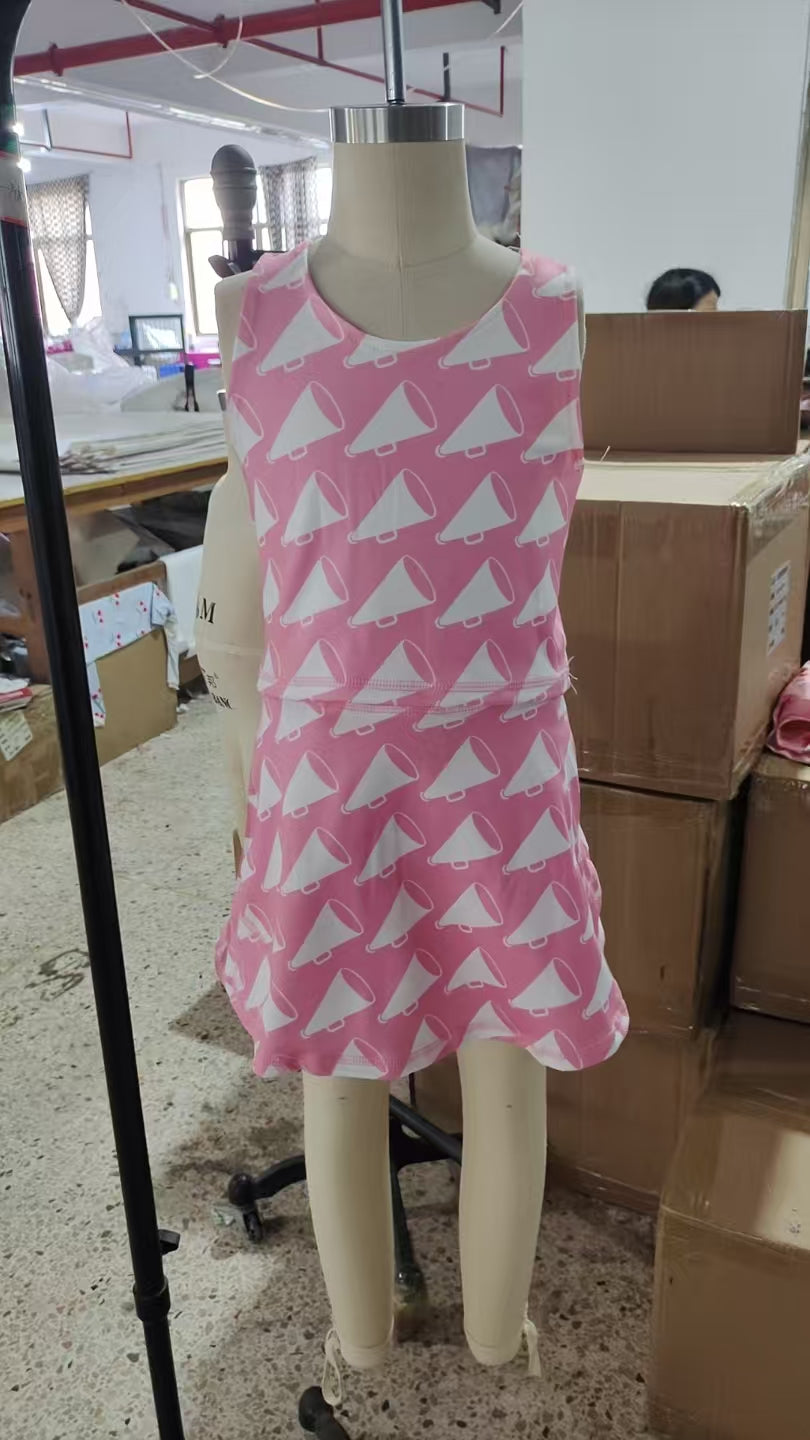 GSD1467 YOGA bell sports shorts sleeve girl skirt shorts outfit 202504 RTS