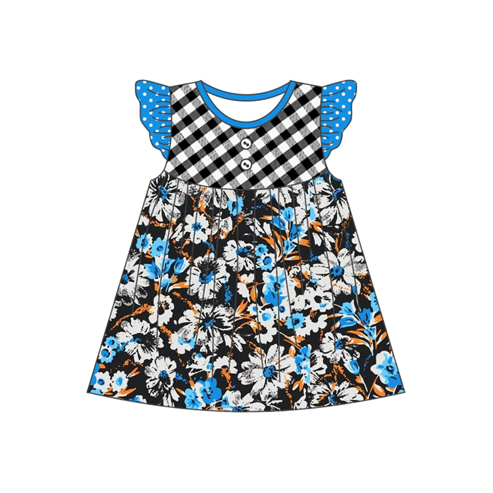 GSD1544 flowers short sleeves girl dress preorder 202411(复制)
