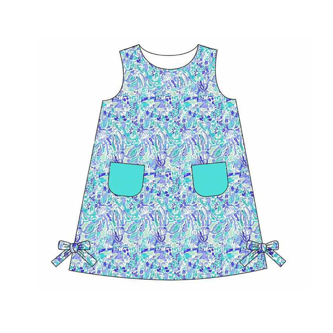 GSD1684 sea grass girl dress preorder 202412 sibiling
