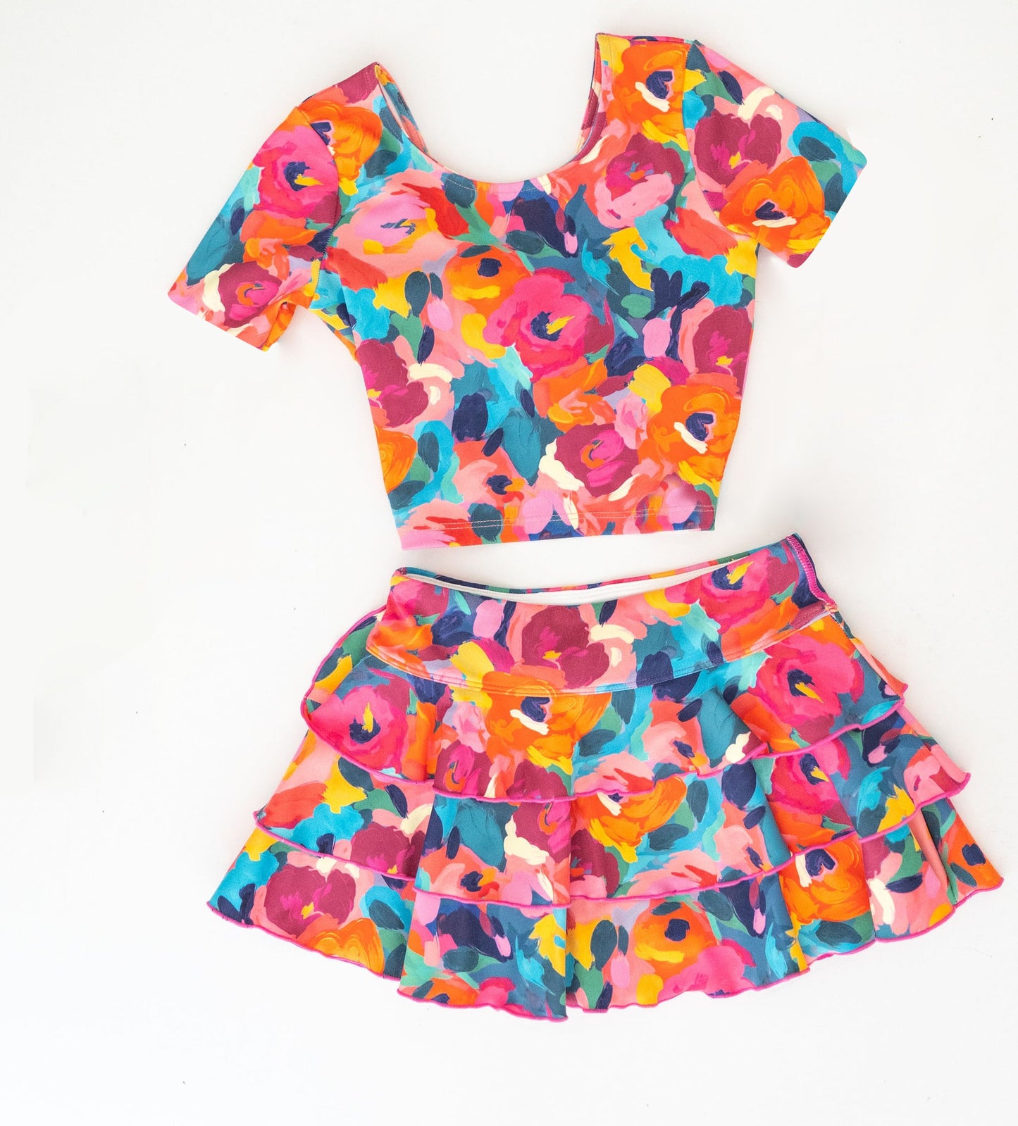 GSD1730 girl flowers skirt shorts outfit 202412 preorder