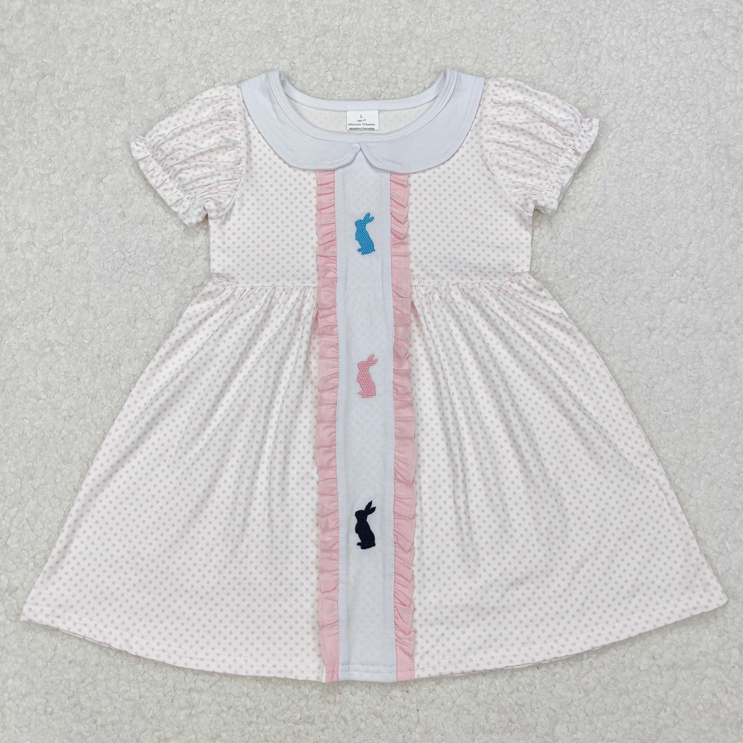 GSD1771 embroidery Easter girl dress 202503 RTS