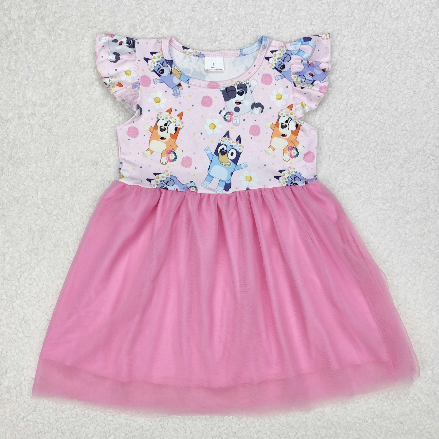 GSD1789 bluey gauze short sleeves girl dress RTS 202503