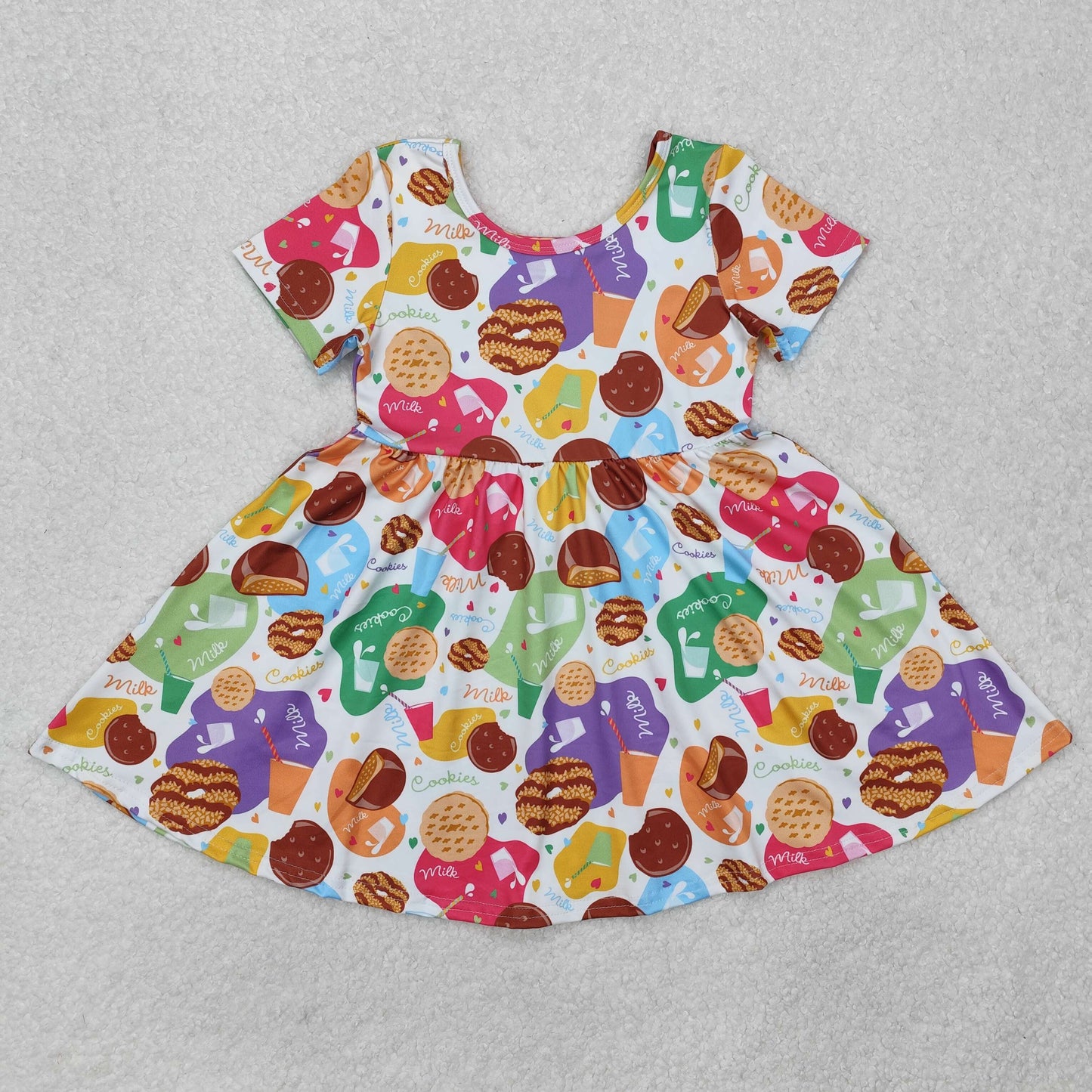 GSD1809 MILK Cookie dress sibling girl dress 202501 RTS