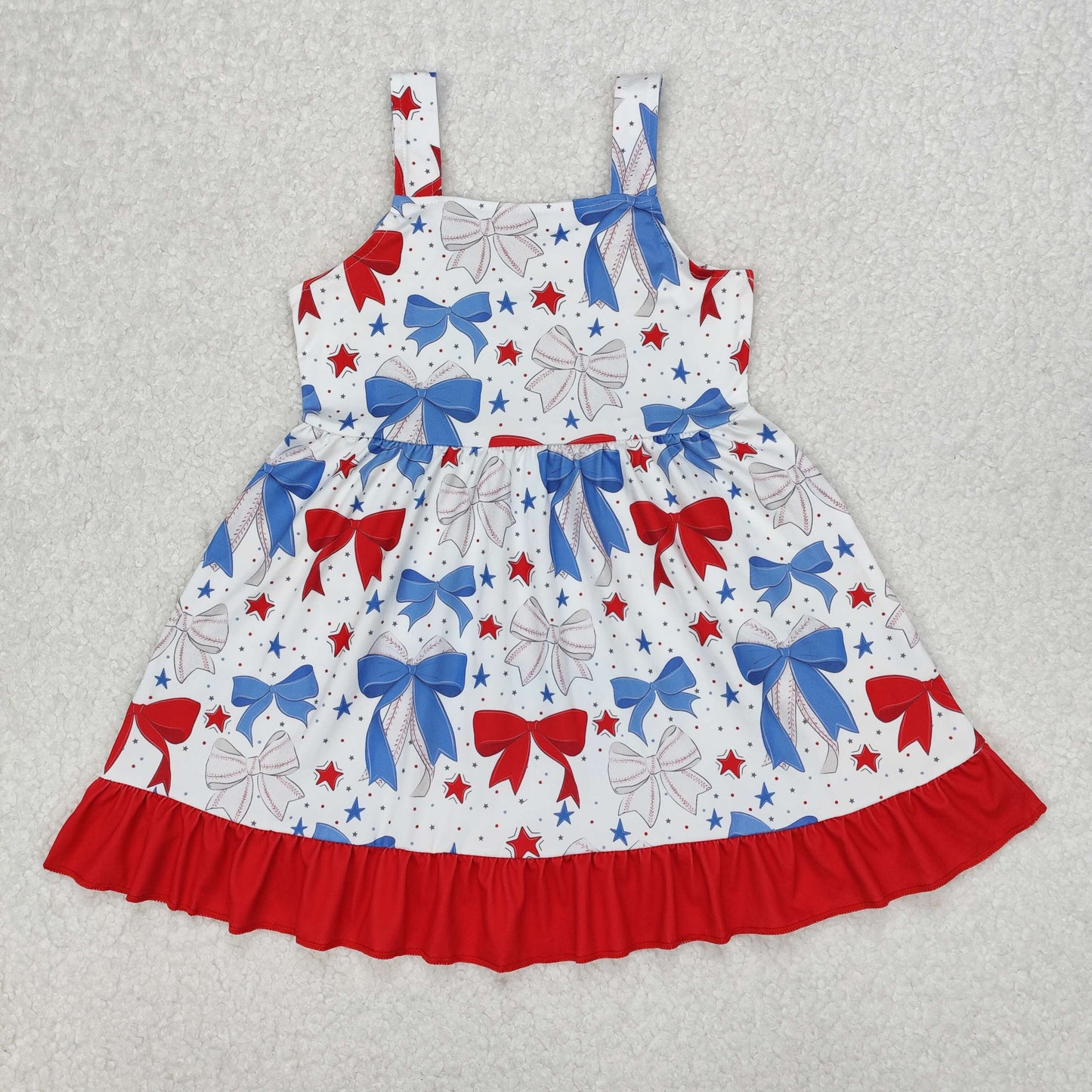 GSD1866 4th Jully bow girl dress  202503 RTS