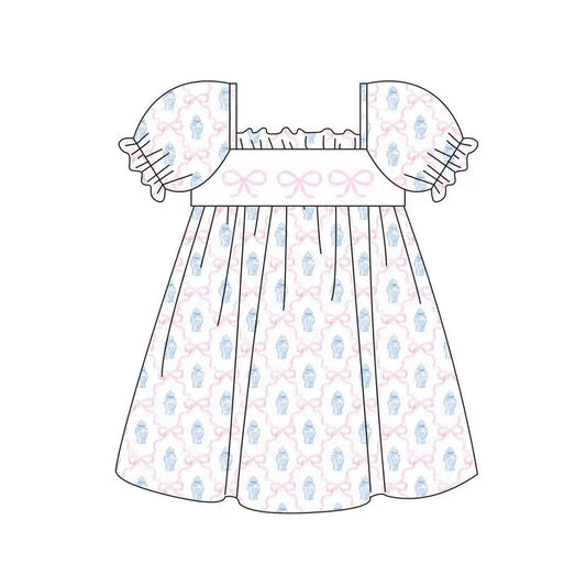 GSD1885 bow bottle flower Dress  preorder dress 202501