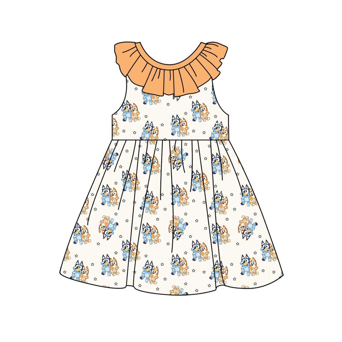 GSD1897 bluey dog girl preorder dress 202501