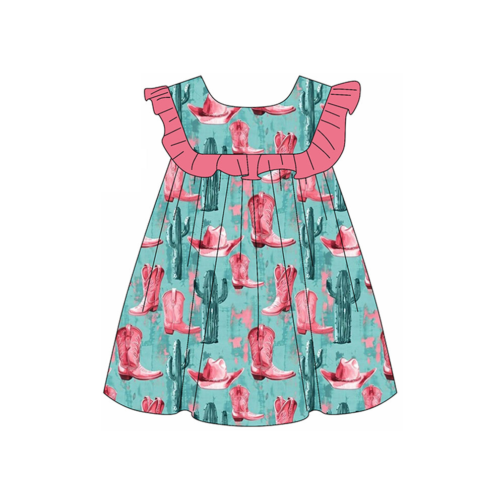 GSD1909 boots short sleeves girl dress 202501 preorder