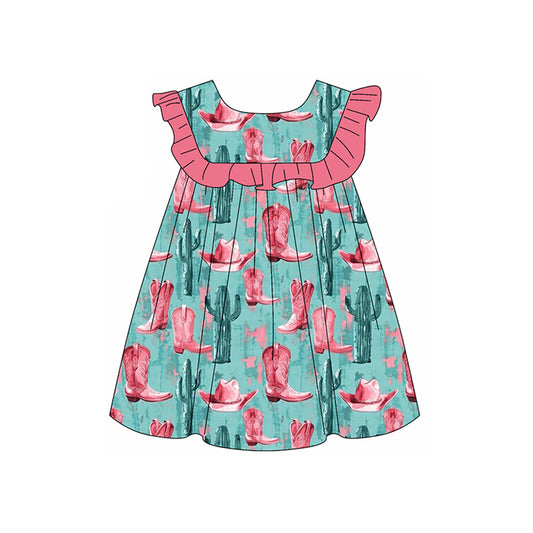 GSD1909 boots  short sleeves girl dress 202501 preorder
