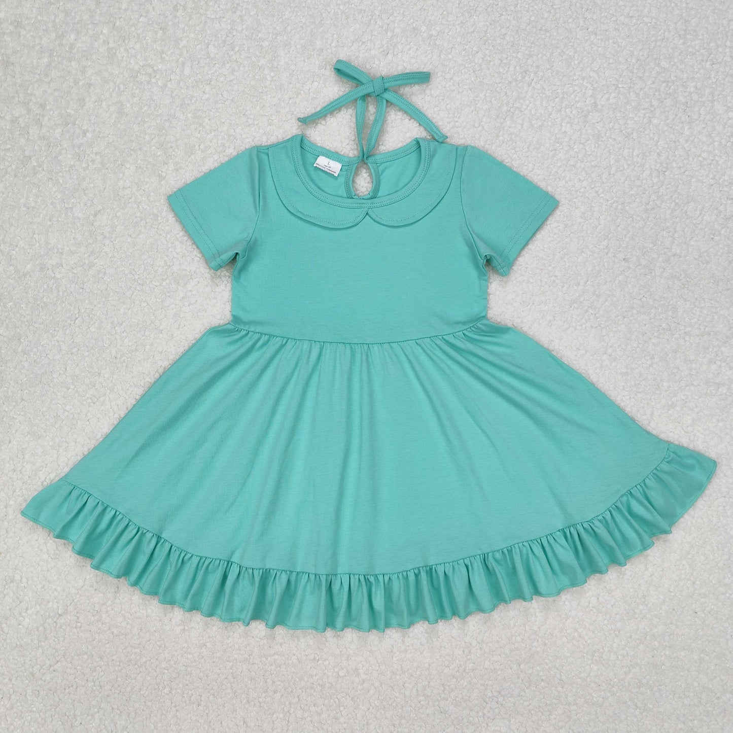 GSD1918 cotton short sleeves girl dress 202503 RTS