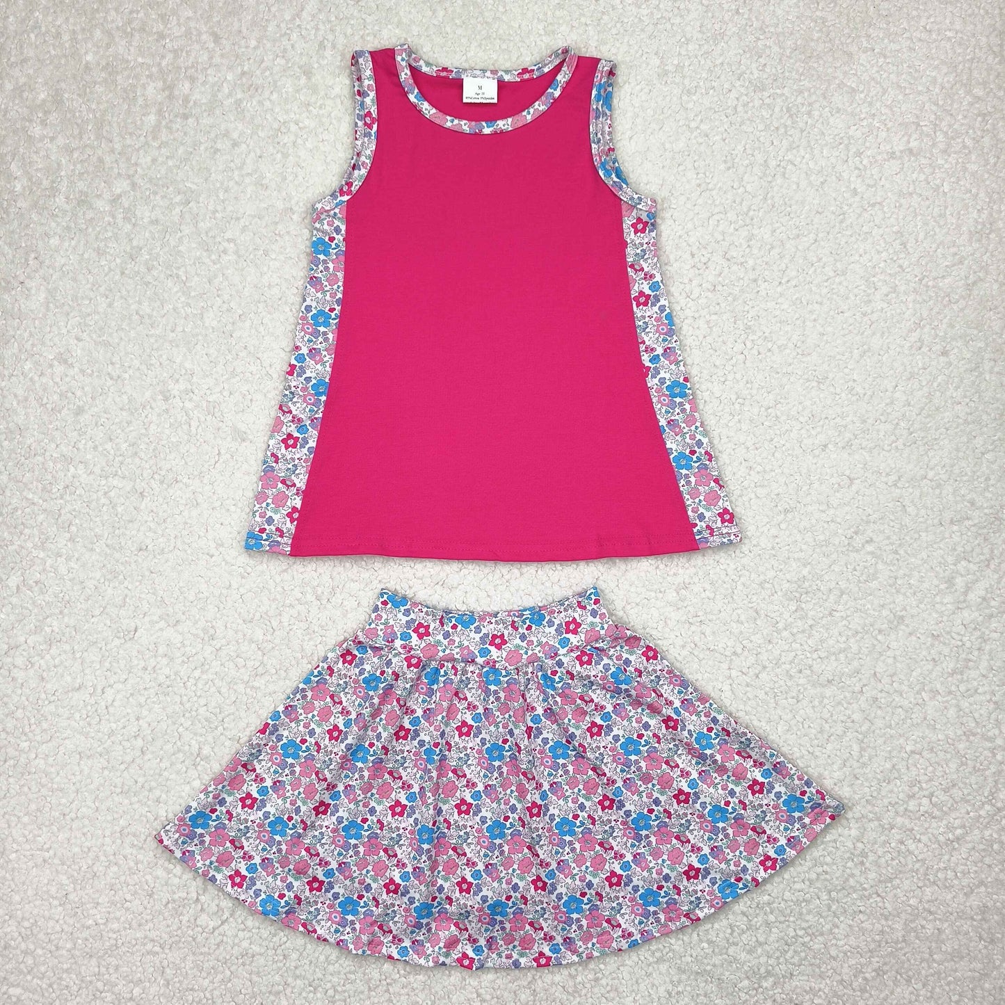 GSD1926 flowers girl skirt summer outfit 202504 RTS