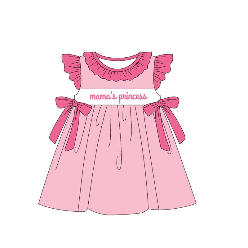 GSD1929 mama's princess short sleeves girl dress 202405 preorder