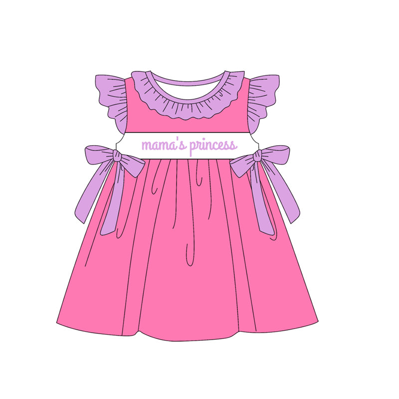 GSD1930 mama's princess short sleeves girl dress 202405 preorder