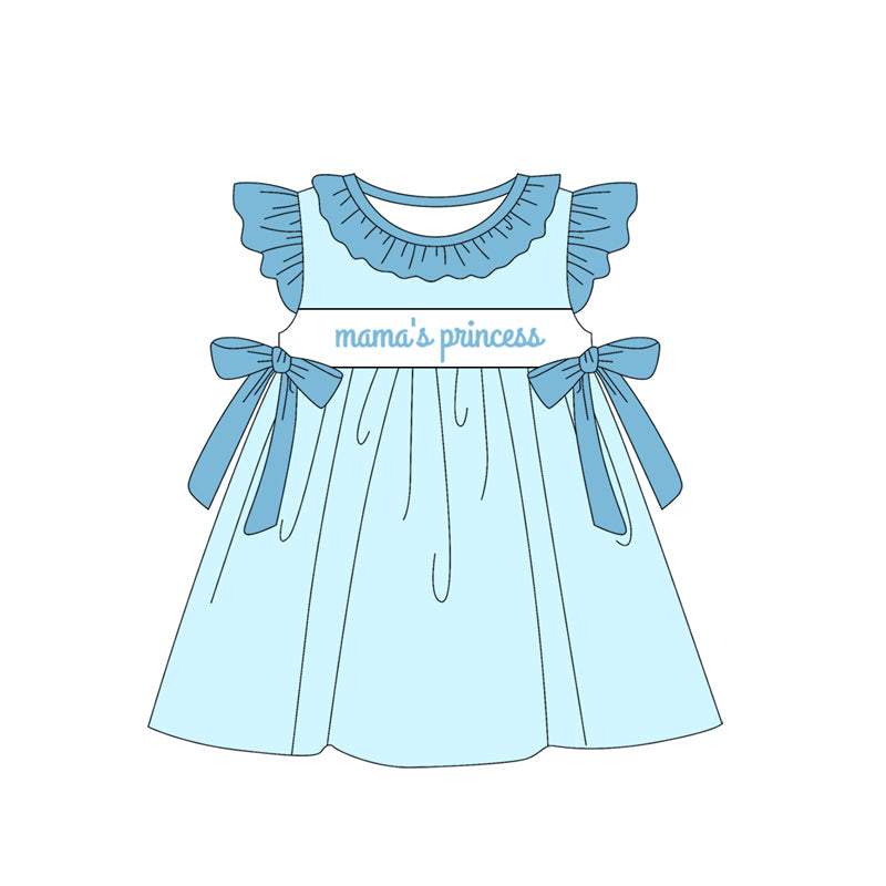 GSD1931 mama's princess short sleeves girl dress 202405 preorder