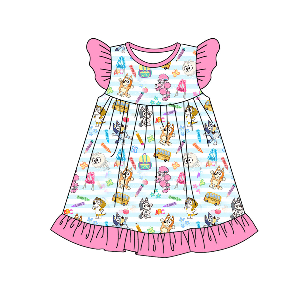 GSD1933 back to school short sleeves girl dress 202405 preorder