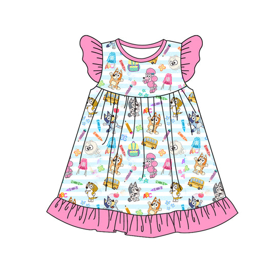 GSD1933 back to school short sleeves girl dress 202405 preorder
