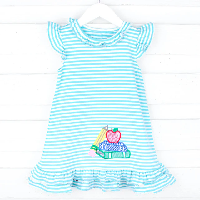 GSD1937 back to school pencil short sleeves girl dress 202405 preorder