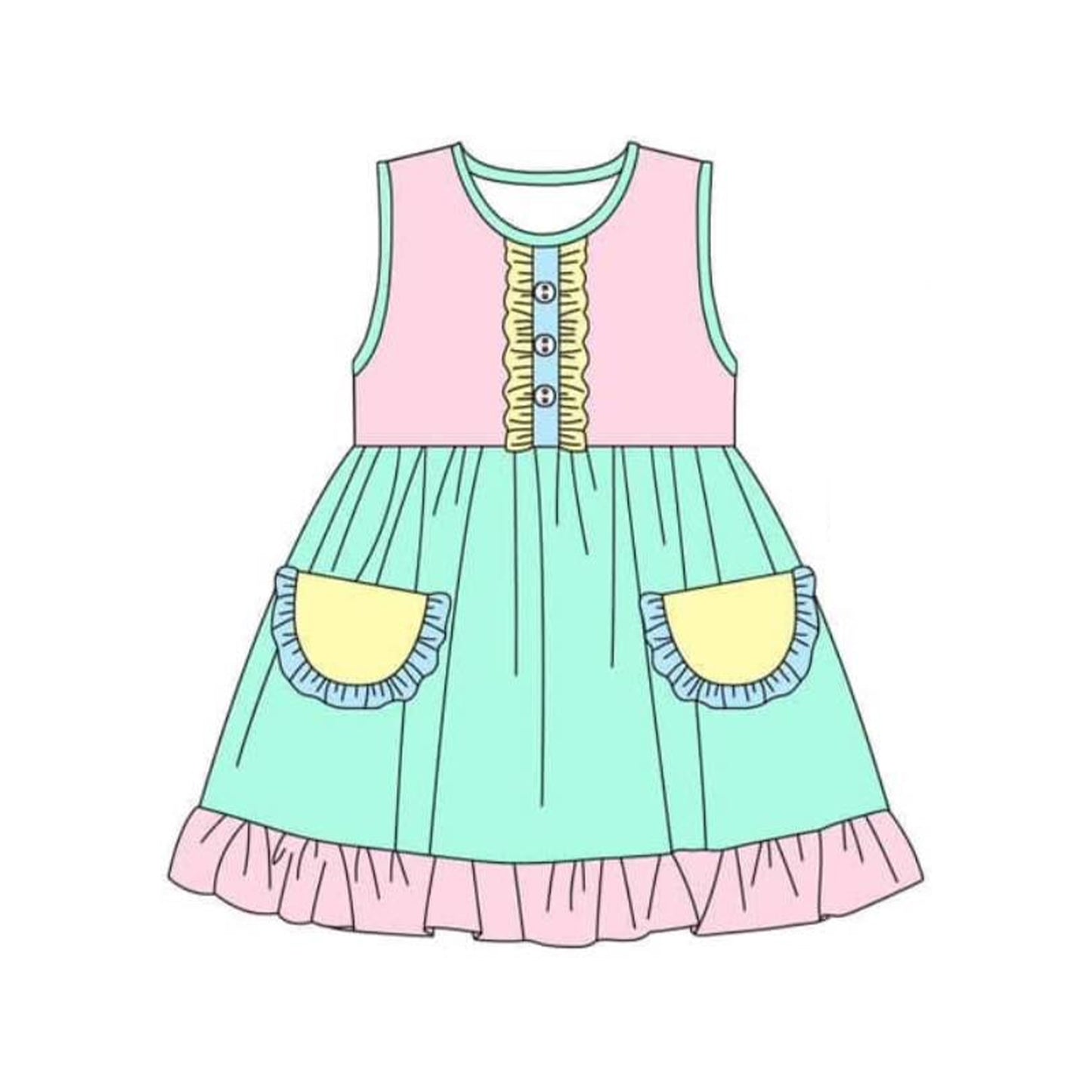 GSD1957 short sleeves girl dress 202501 preorder(