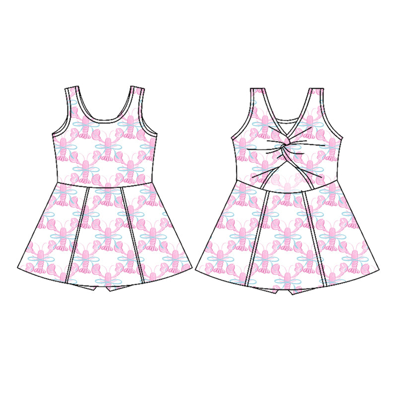 GSD1967 yoga crawfish short sleeve girl skirt outfit 202502 preorder