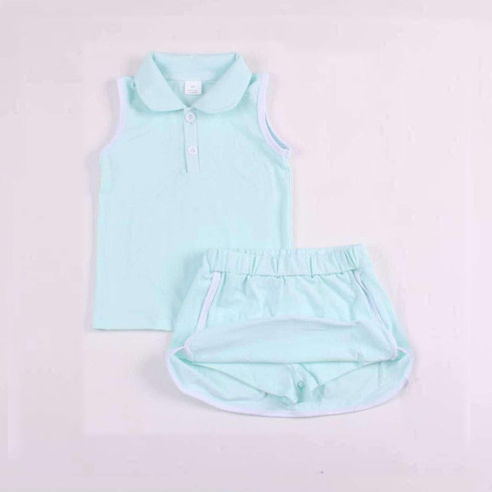 GSD1973 cotton sports skirt short sleeve shorts girl outfit 202503 RTS