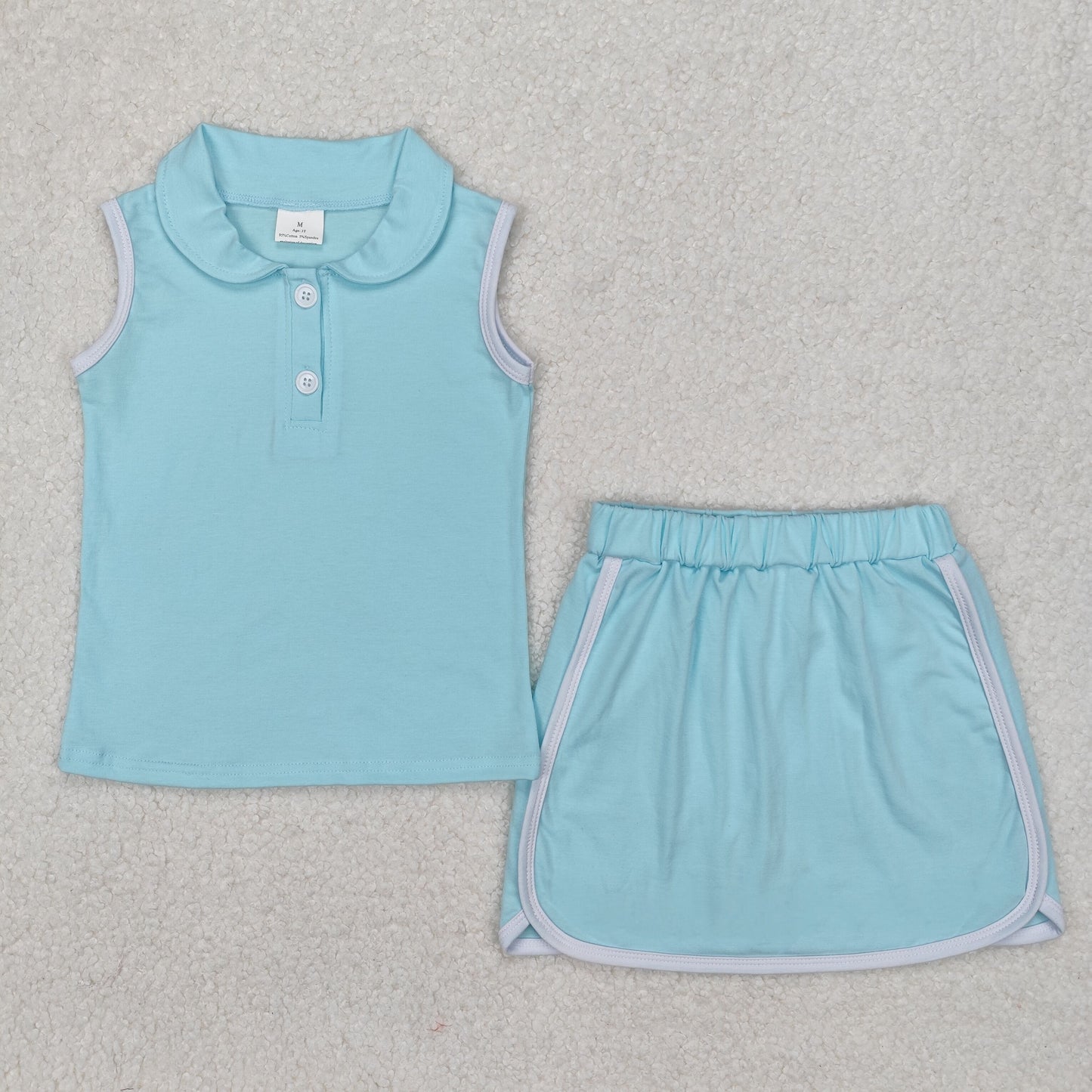 GSD1973 cotton sports skirt short sleeve shorts girl outfit 202503 RTS
