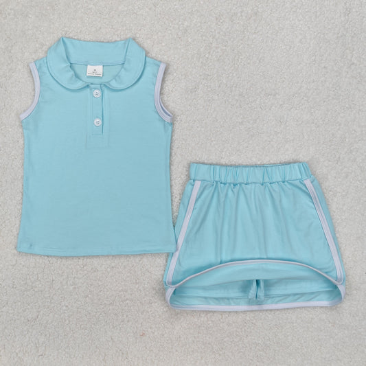 GSD1973 cotton sports skirt short sleeve shorts girl outfit 202503 RTS