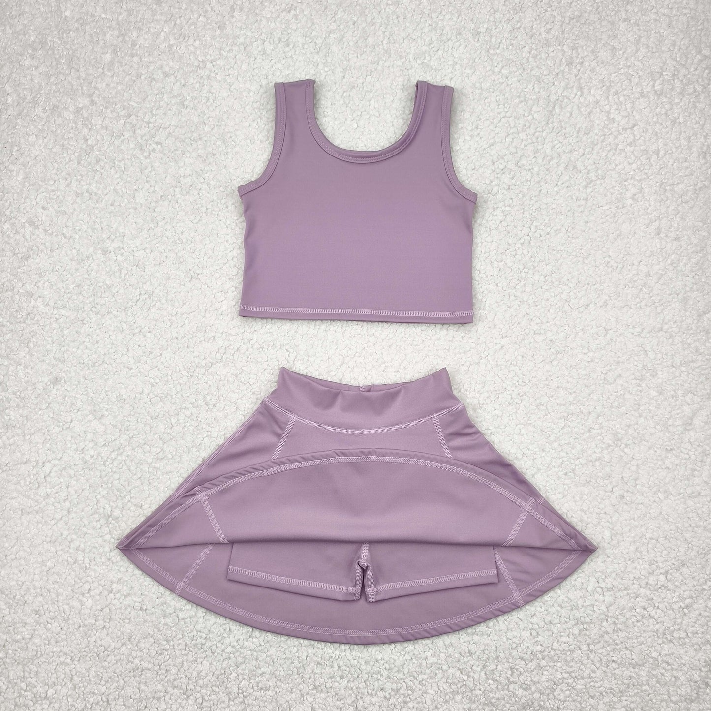 GSD1980 yoga short sleeve girl skirt outfit 202504 rts