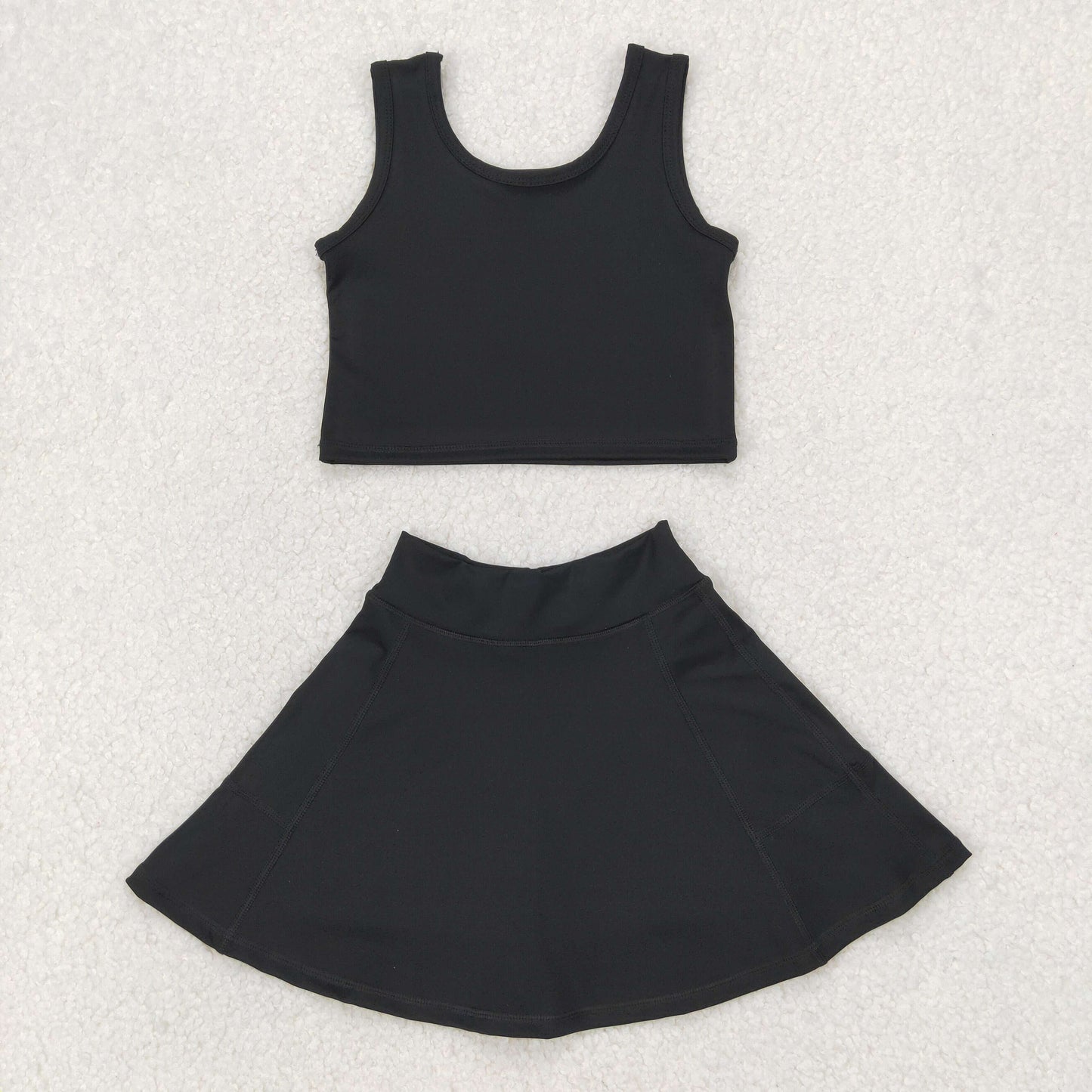 GSD1982 yoga short sleeve girl skirt outfit 202504 RTS