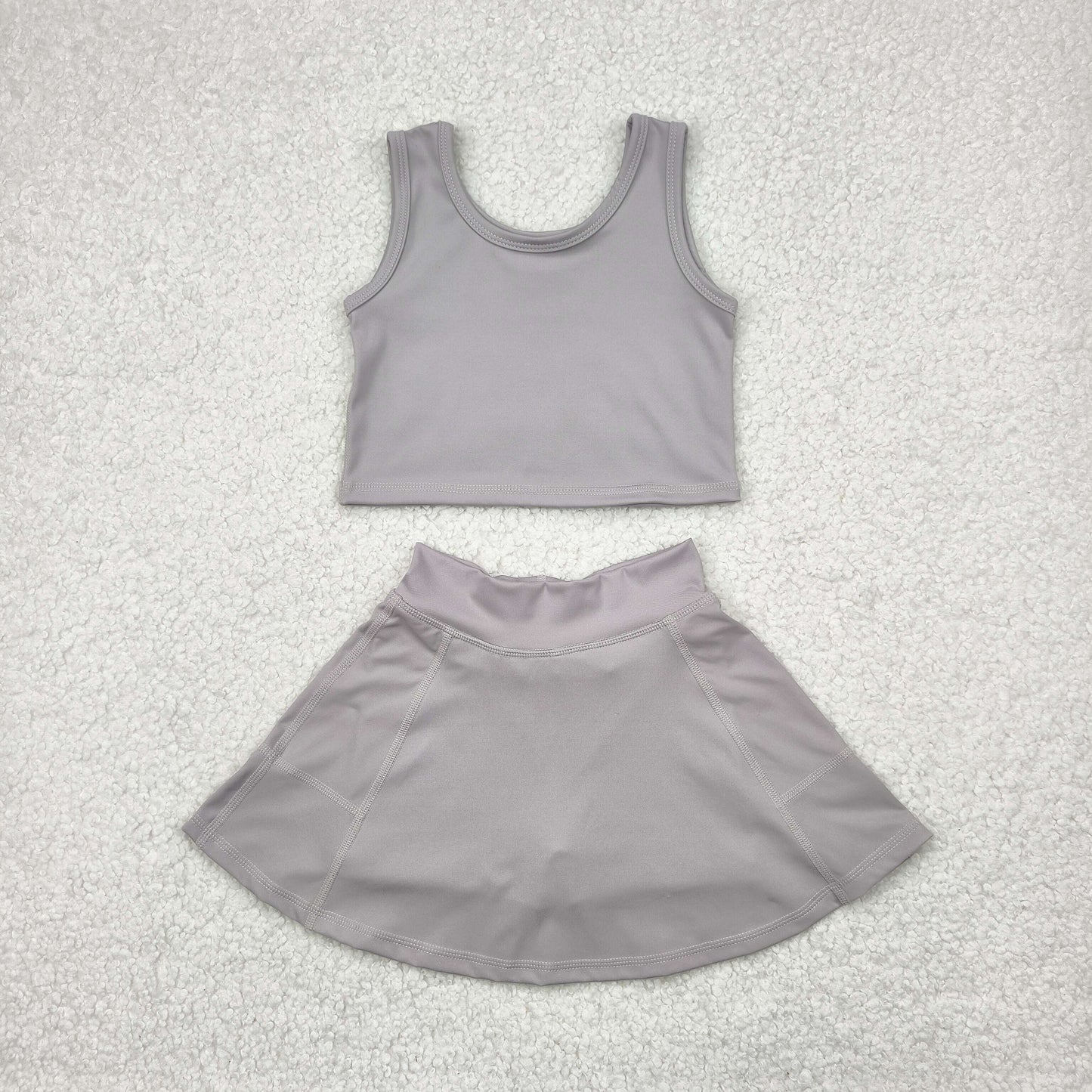 GSD1983 yoga short sleeve girl skirt outfit 202504 RTS