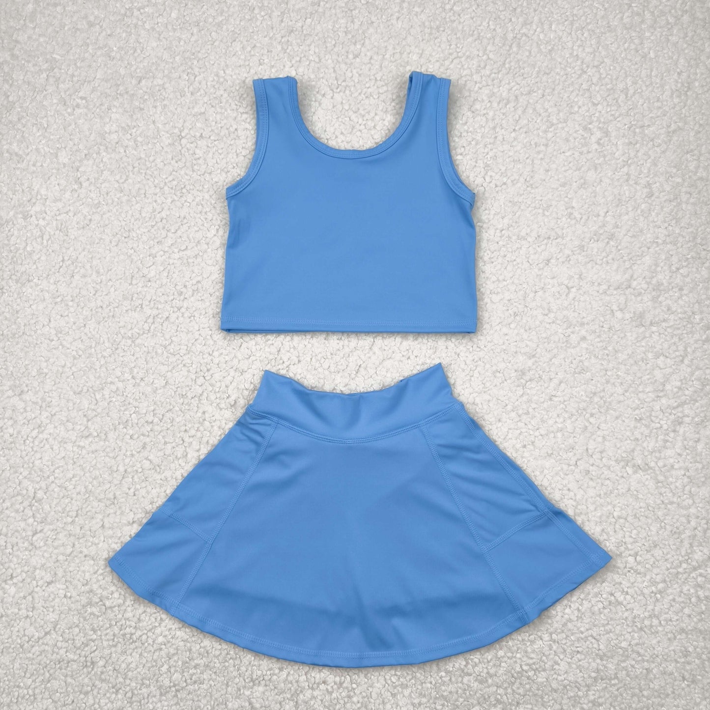 GSD1985 yoga short sleeve girl skirt outfit 202504 RTS