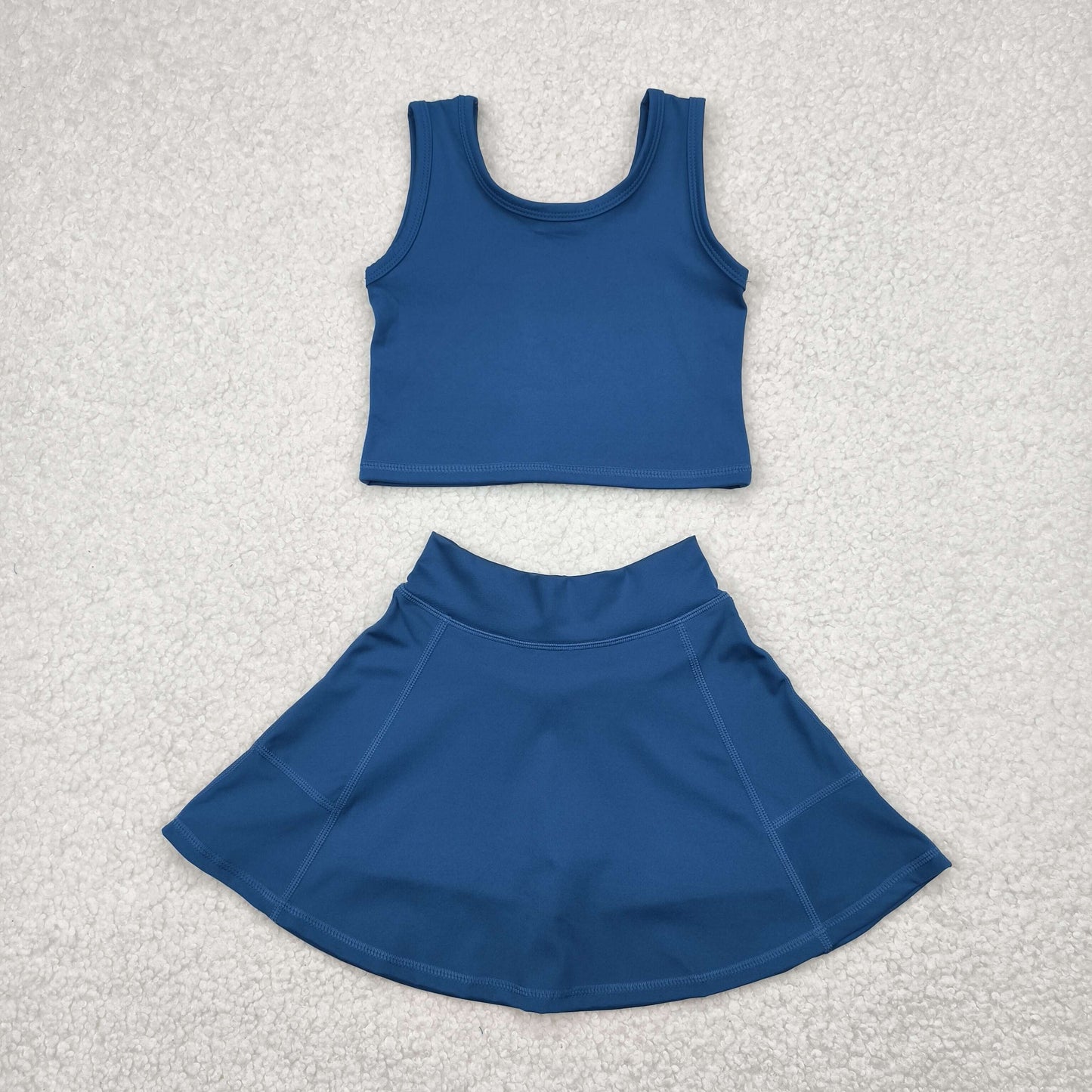 GSD1986 yoga short sleeve girl skirt outfit 202504 RTS