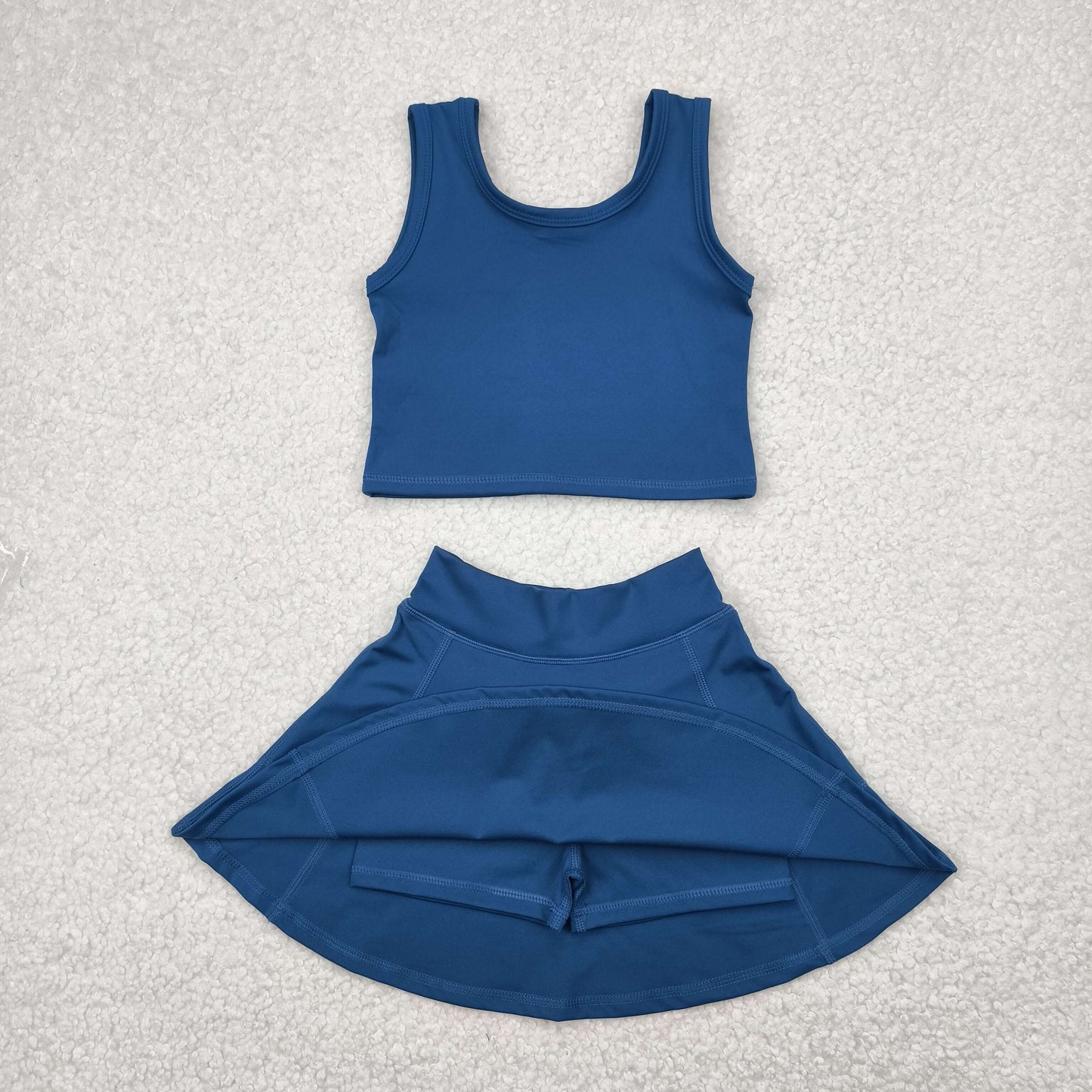 GSD1986 yoga short sleeve girl skirt outfit 202504 RTS