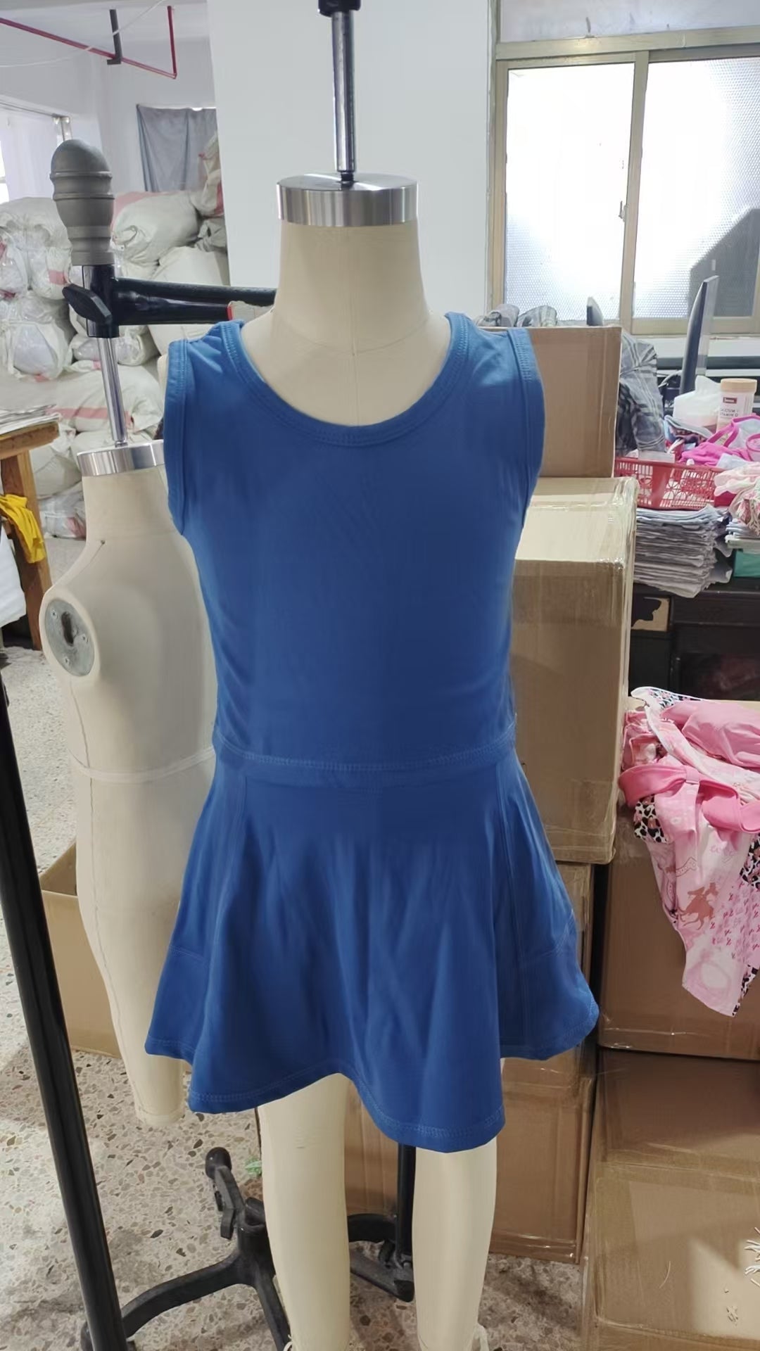 GSD1986 yoga short sleeve girl skirt outfit 202504 RTS