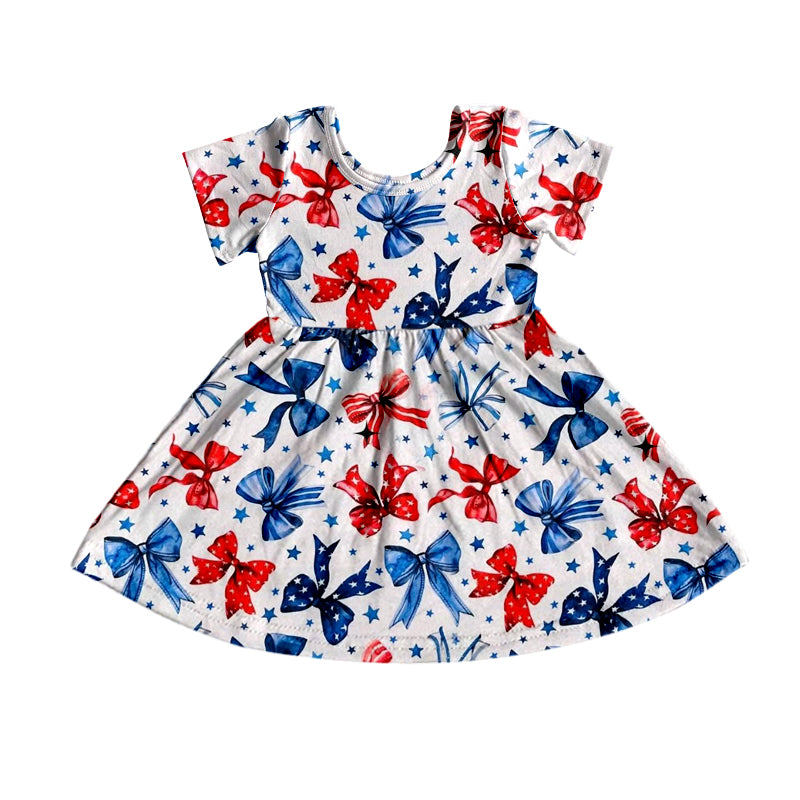 GSD1993 4th July short sleeves girl dress 202502 preorder