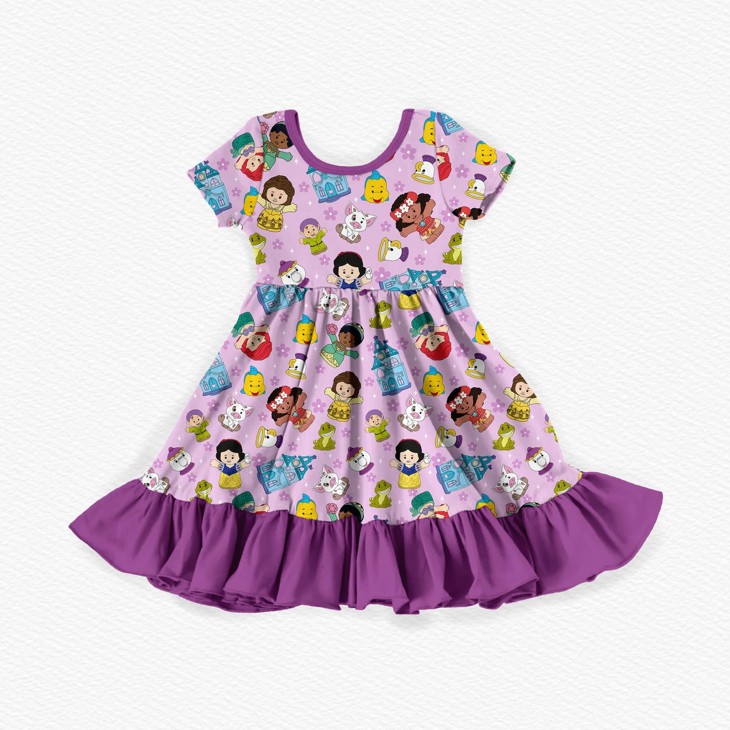 GSD2025 cartoon princess short sleeves girl dress 202502 preorder