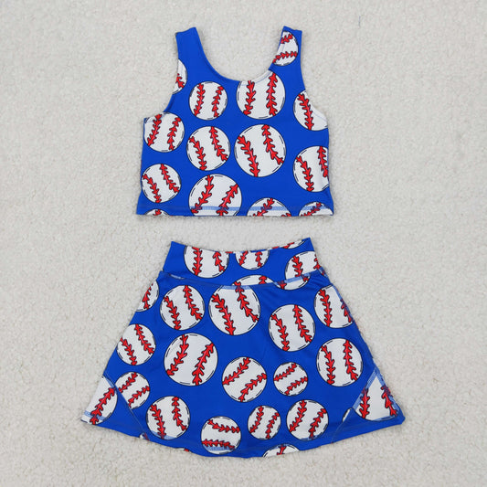 GSD2040  yoga baseball bow western  girl summer dress RTS Free shipping order $100+