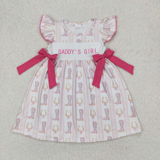 GSD2053 RTS 4th july boots bow western short sleeve shorts girl summer outfit 202504