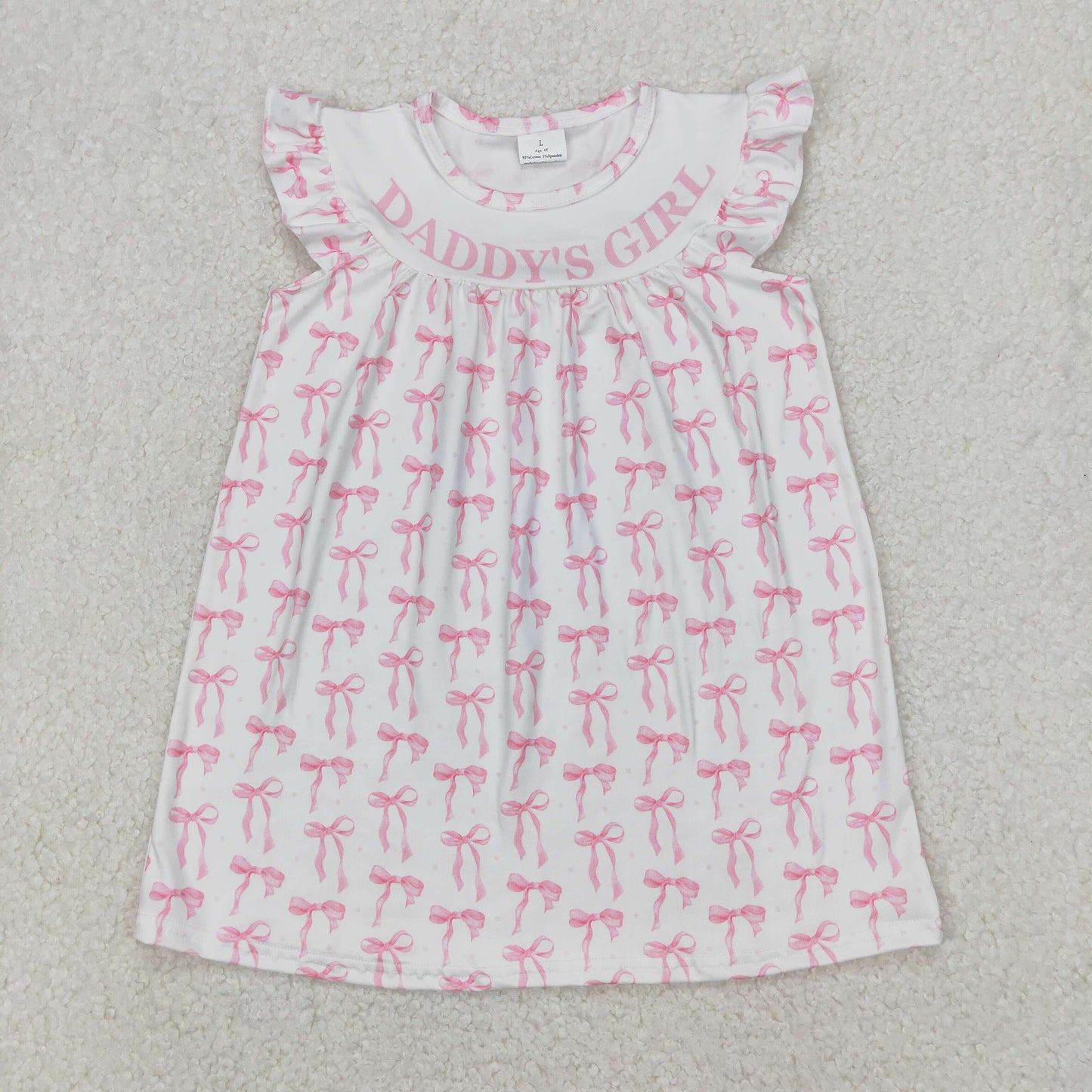 GSD2054 RTS Daddy's girl bow western short sleeve shorts girl summer outfit 202504 RTS