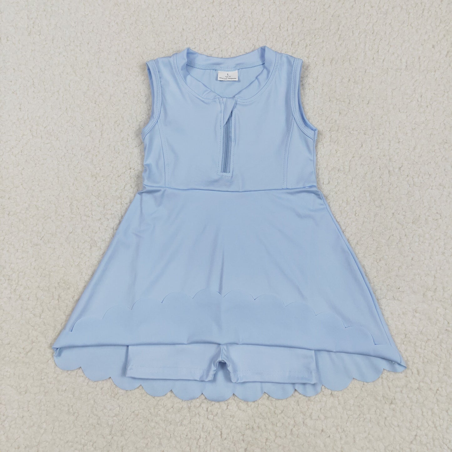 GSD2088 solid color yoga short sleeve girl skirt outfit 202504 RTS
