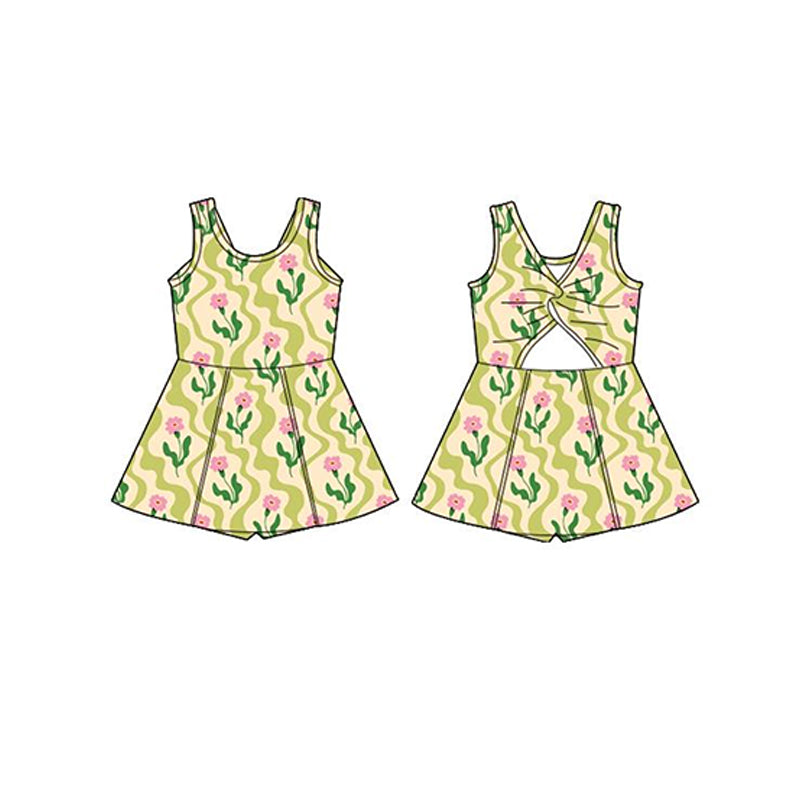 GSD2112 preorder yoga flowers western girl summer dress