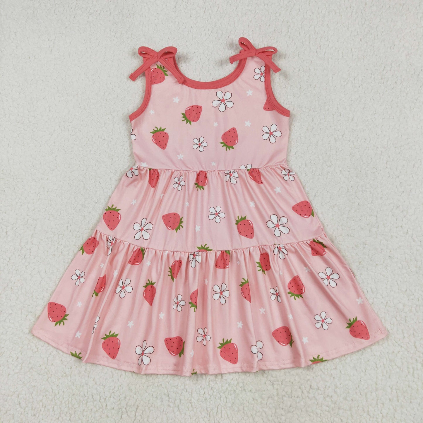 GSD2159 Strawberry short sleeves girl dress 202505