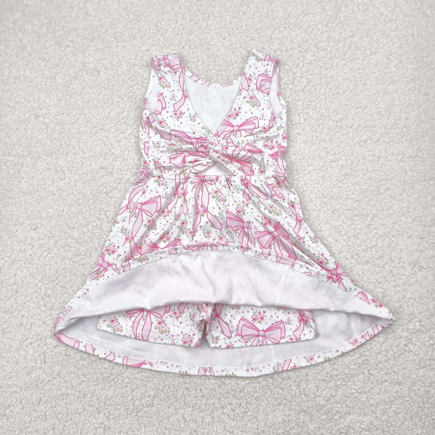 GSD2199 bow yoga flower girl skirt DRESS 202504 RTS