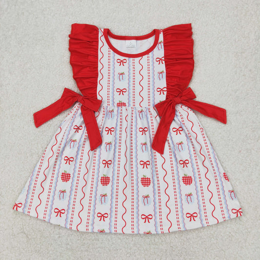 GSD2201 apple back to school 4th july  western  girl summer dress 202503