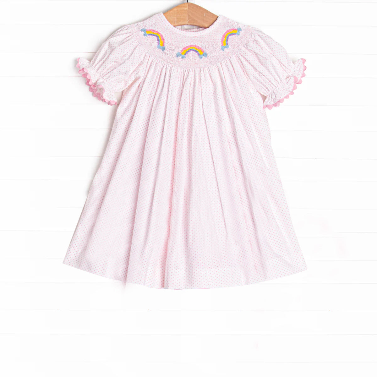 GSD2277- smocked rainbow girl summer dress 202503 preorder