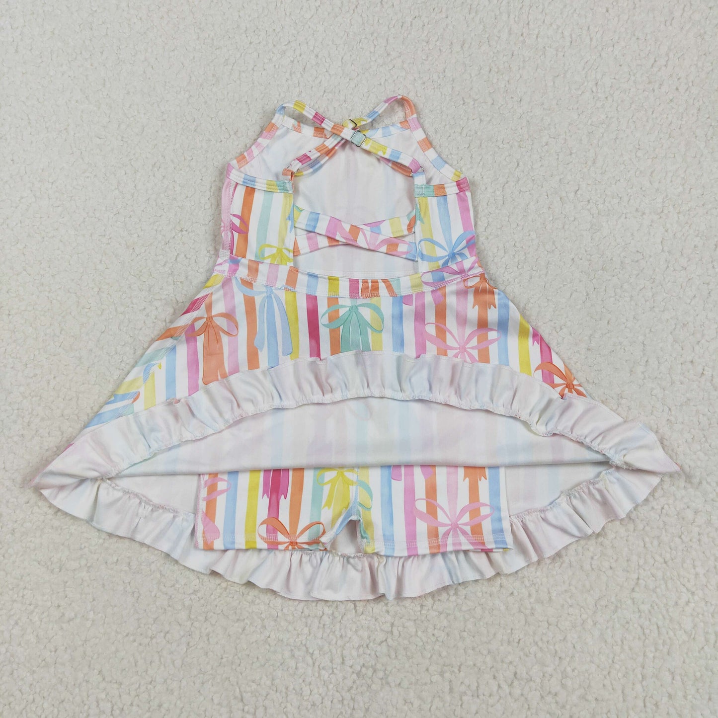 GSD2288 -XS-4XL -bow yoga flower girl skirt dress 202504 RTS
