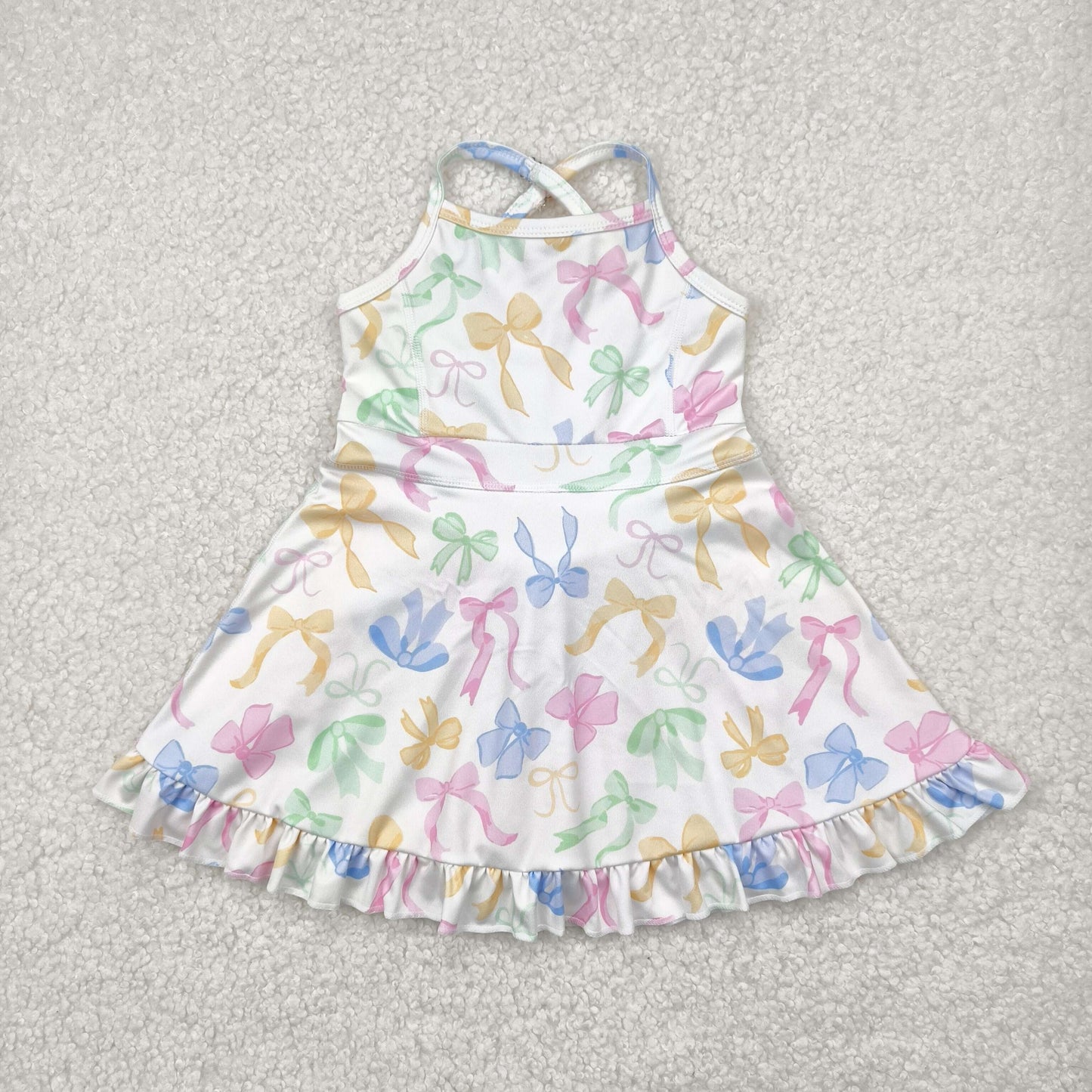 GSD2289 BOW yoga girl skirt dress 202504 RTS