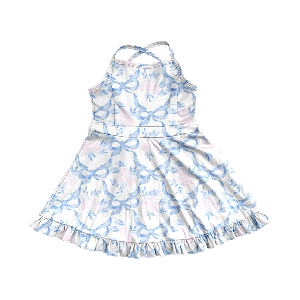 GSD2290 bow yoga flower girl skirt dress 202503 preorder