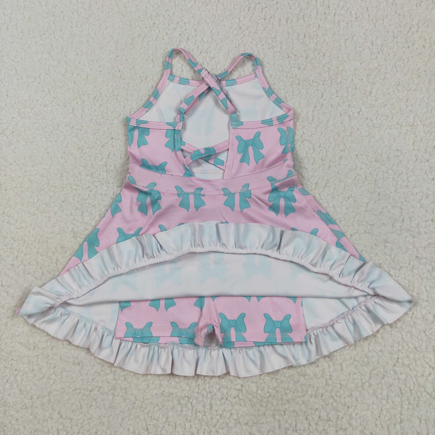 GSD2293 bow yoga flower girl skirt outfit 202505 RTS